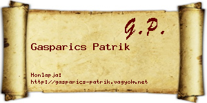 Gasparics Patrik névjegykártya